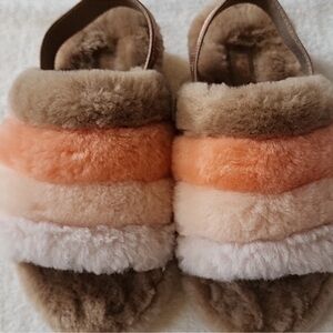 UGG Women's Platform Shoes in Brown, Orange, and Cream